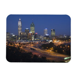 Perth, Australien. Utsikt över centrala Perth från Magnet