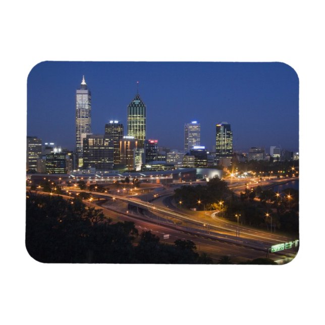 Perth, Australien. Utsikt över centrala Perth från Magnet (Horisontell)