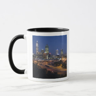Perth, Australien. Utsikt över centrala Perth från Mugg