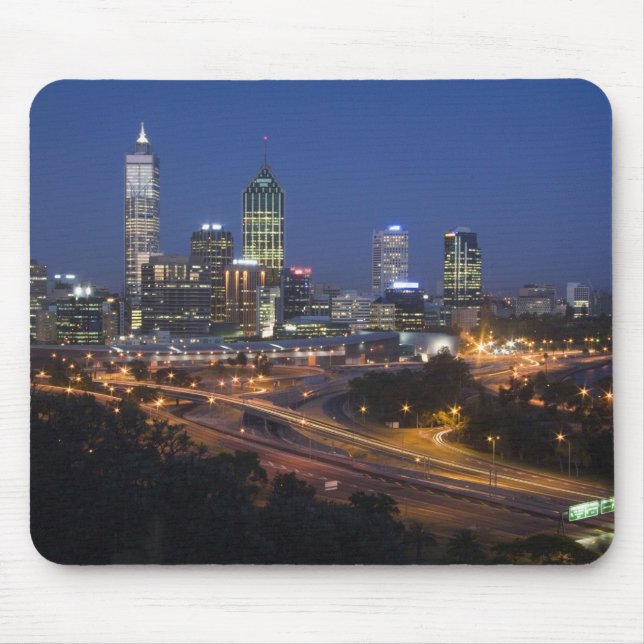 Perth, Australien. Utsikt över centrala Perth från Musmatta (Framsidan)