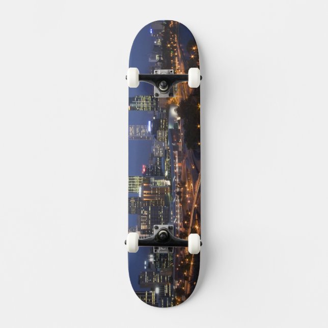 Perth, Australien. Utsikt över centrala Perth från Old School Skateboard Bräda 21,6 Cm (Framsida)