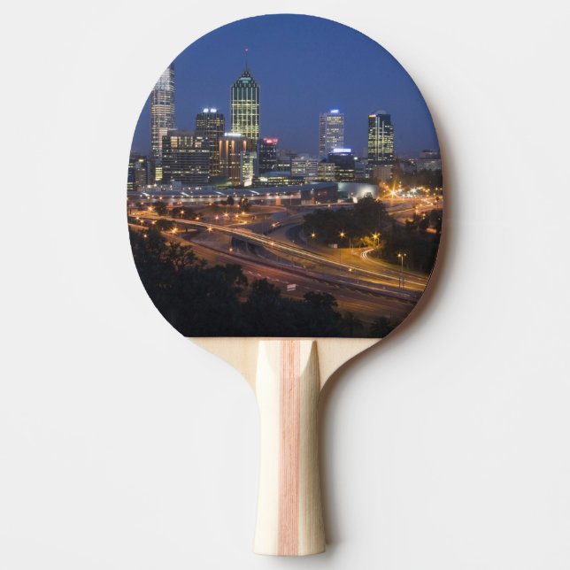 Perth, Australien. Utsikt över centrala Perth från Pingisracket (Framsidan)