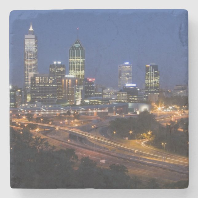 Perth, Australien. Utsikt över centrala Perth från Underlägg Sten (Framsidan)
