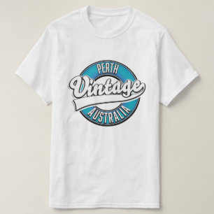 Perth Australien vintage logotyp T Shirt