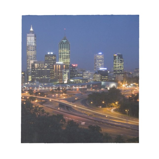 Perth, Australien. Vy över Perth från centrala sta Anteckningsblock (Framsida)