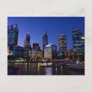 Perth, Australiens cityscape-foto Vykort