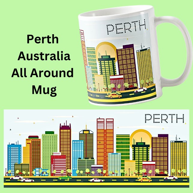 PERTH City Illustration Kaffemugg (Skapare uppladdad)