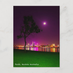 Perth City Ljus från South Perth Foreshore Vykort