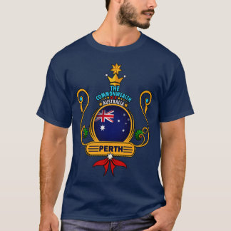 Perth City Pride Golden Australian Flagga Souvenir T Shirt