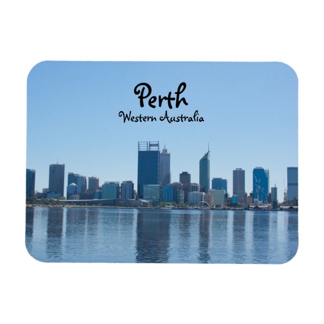 Perth City Skyline vid Daytime Magnet (Horisontell)