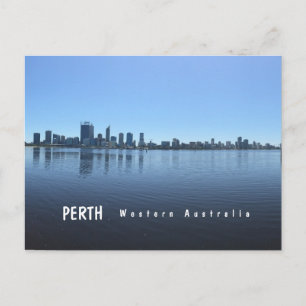 Perth City Skyline Western Australien Vykort
