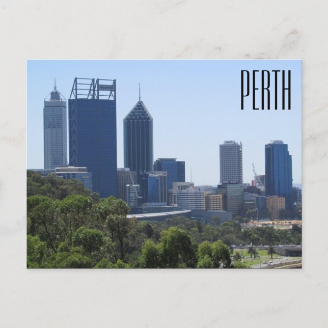 perth city vykort (Framsida)