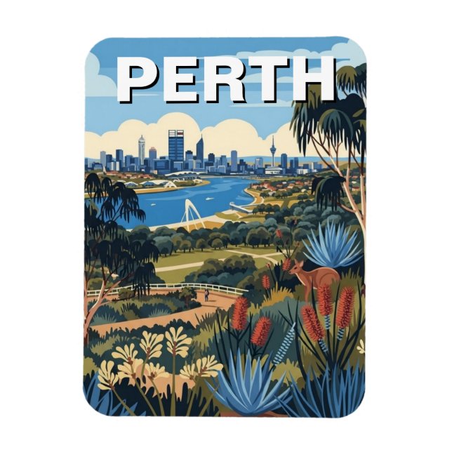 Perth King's Park Travel Magnet (Vertikal)