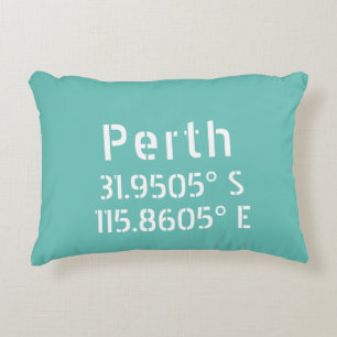 Perth Latitude Longitud Prydnadskudde