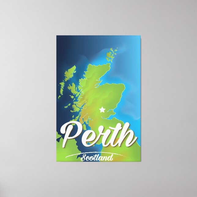 Perth Skottland Resa affisch Canvastryck (Framsida)