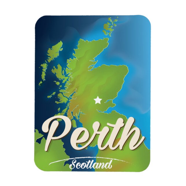 Perth Skottland Resa affisch Magnet (Vertikal)