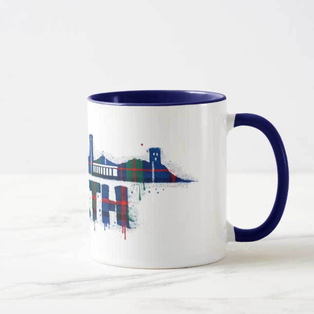 Perth Skottland Tartan Mugg Skotsk  (Höger)