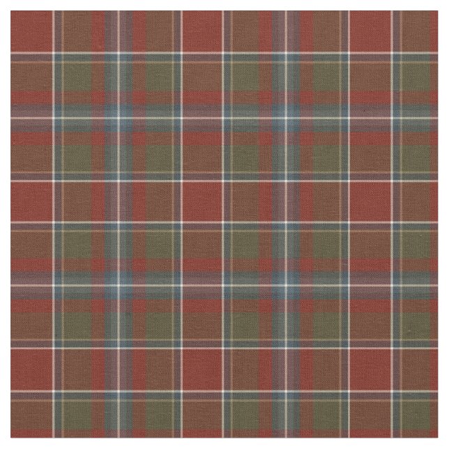 Perthshire Scotland District Weasted Tartan Tyg (Närbild)