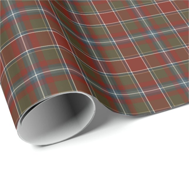 Perthshire Scotland Weaeping Tartan Presentpapper (Rullad Hörn)