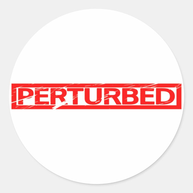 Perturbed Frimärke Runt Klistermärke (Framsida)