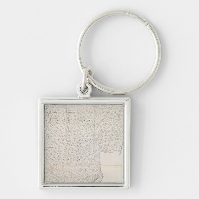 Peru 21 fyrkantig silverfärgad nyckelring (Framsidan)