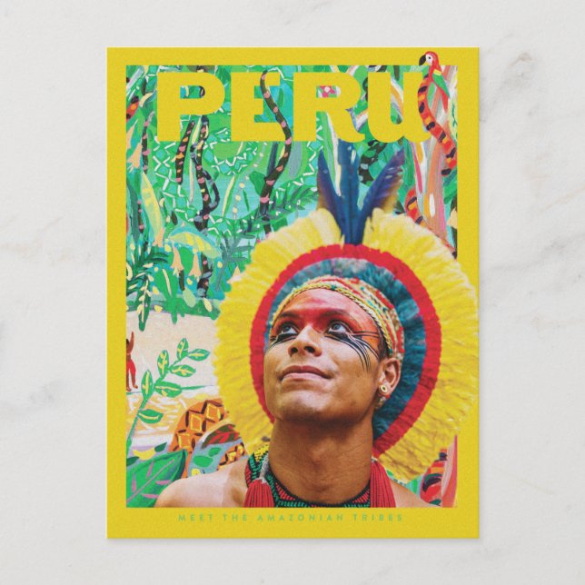 Peru Amazon Rainforest Vykort (Framsida)