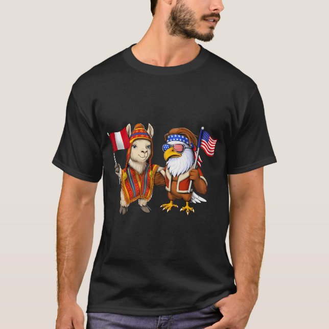 Peru amerikanska rötter t shirt (Framsida)