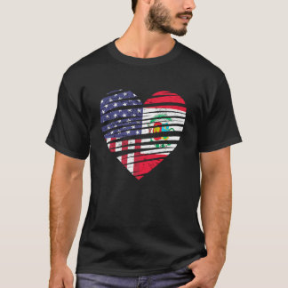 Peru Amerikanskt Odlade Hjärta USA Patriotiskt Kul T Shirt