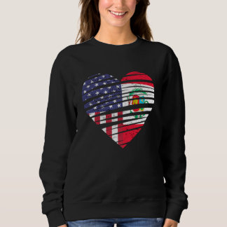 Peru Amerikanskt Odlat Hjärta USA Patriotiskt Kult T Shirt