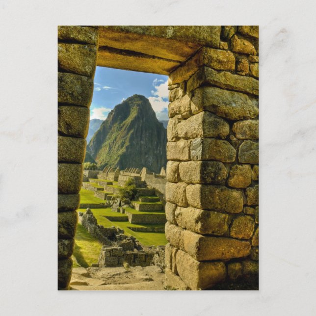 Peru, Andes, Andes Mountains, Machu Picchu Vykort (Framsida)