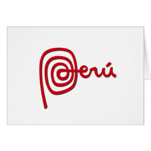 Peru brännmärker/marcaen Peru Hälsningskort