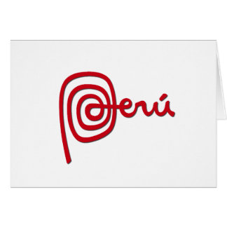 Peru brännmärker/marcaen Peru Hälsningskort