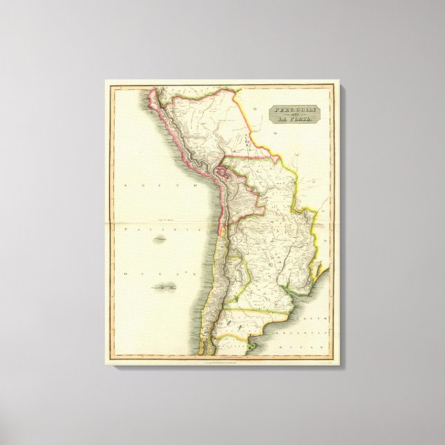 Peru, Chili, La Plata 2 Canvastryck (Framsida)