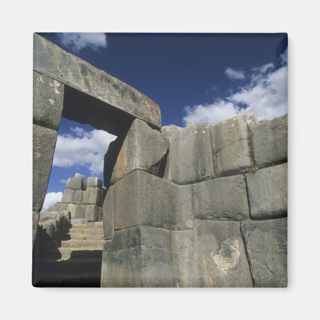 Peru, Cuzco, Sacsayhuaman-fästning, bra, exempel Magnet (Framsidan)