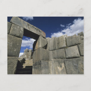 Peru, Cuzco, Sacsayhuamán fästning, bra exempel Vykort