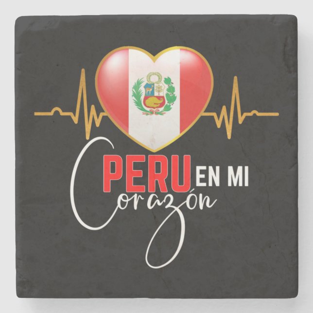 Peru en el Corazon Peruvian-Pridet  Stenunderlägg (Framsidan)