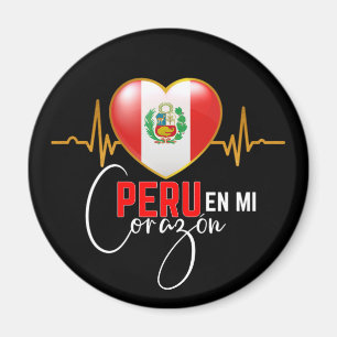Peru en mi Corazon Peruvian-Pridet Magnet