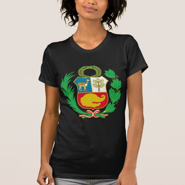 Peru - Escudo Nacional (medborgareemblemen) T Shirt (Framsida)