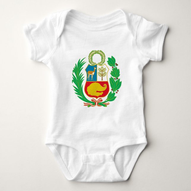 Peru - Escudo Nacional (medborgareemblemen) Tee Shirt (Framsida)