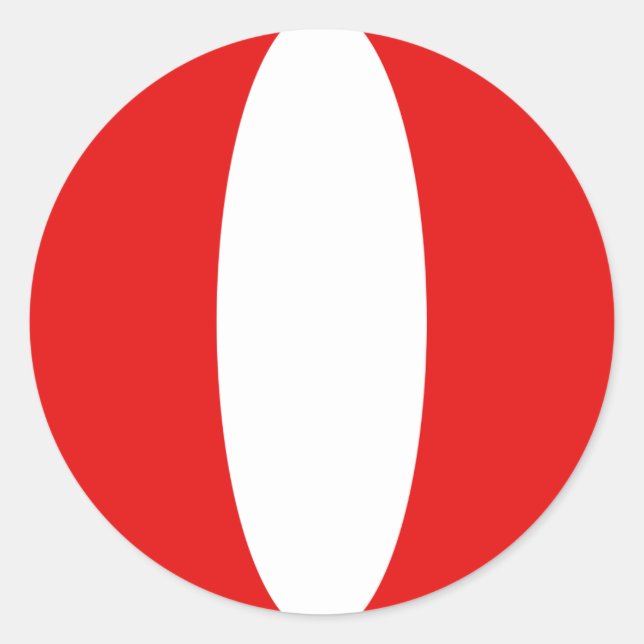 Peru Fisheye Flagga Klistermärke (Framsida)