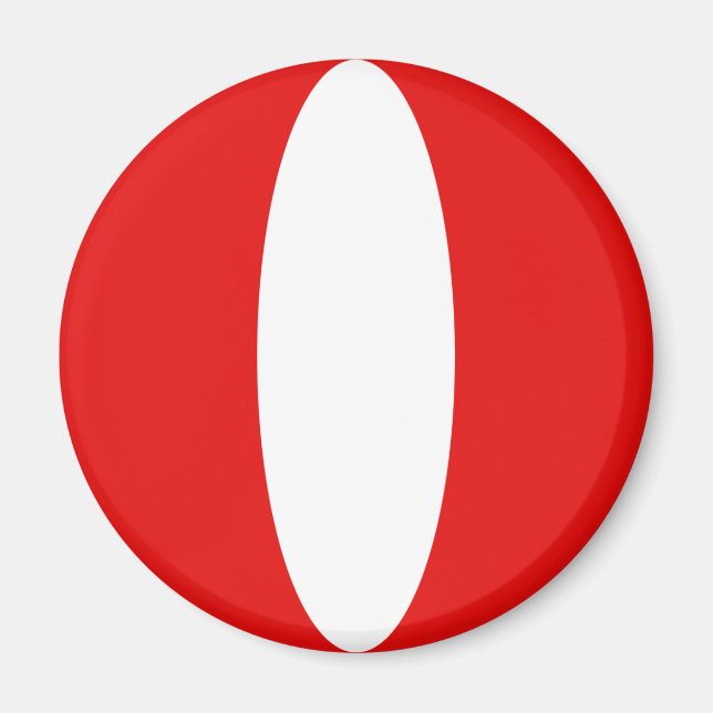 Peru Fisheye Flagga Magnet (Framsidan)