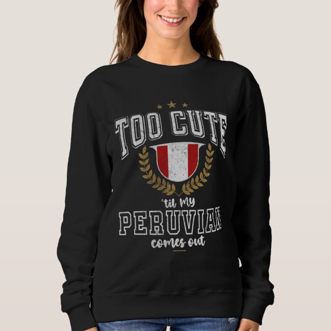 Peru Flag Men & Women Cute Til Peruvians T Shirt (Framsida)