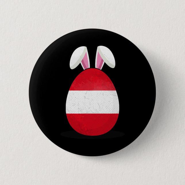 Peru Flagga Ägg Kanin Öron Peruvian Påsk söndag  Knapp (Framsida)