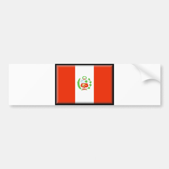 Peru flagga bildekal (Framsidan)