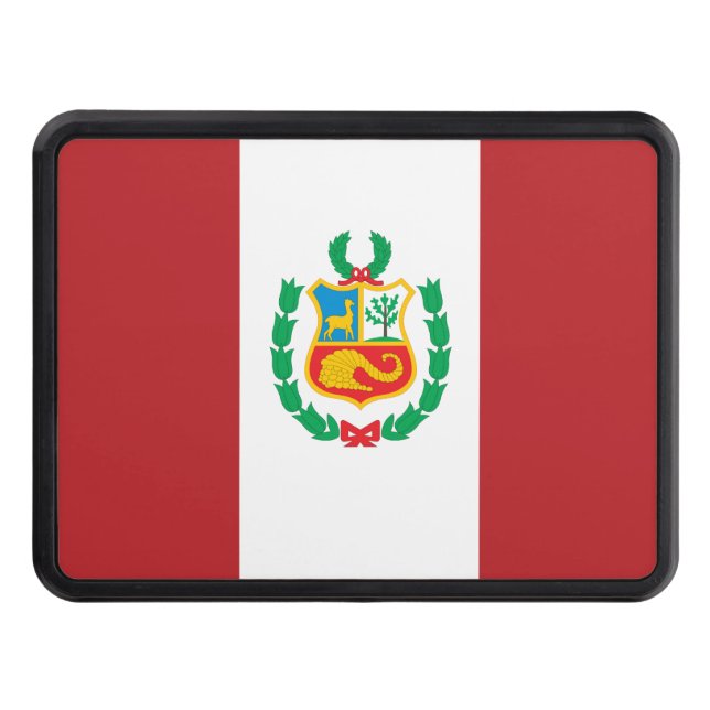 Peru flagga dragkroksskydd (Framsidan)