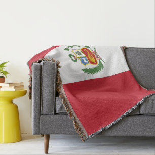 Peru flagga filt