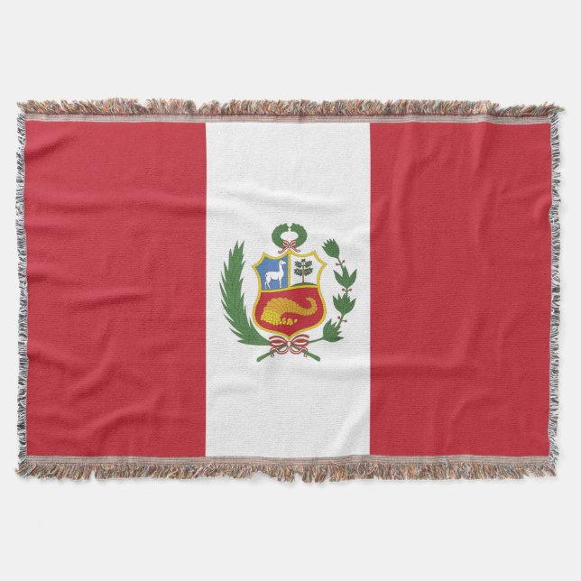 Peru flagga filt (Framsidan)