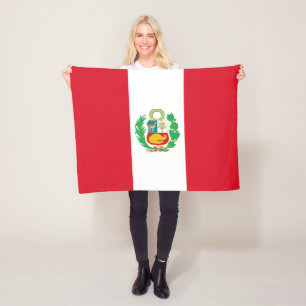 Peru Flagga Fleecefilt