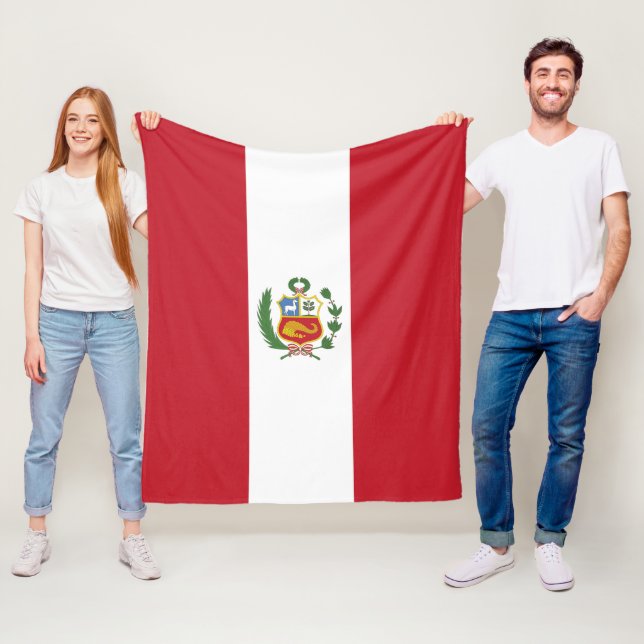 Peru flagga fleecefilt (På plats)