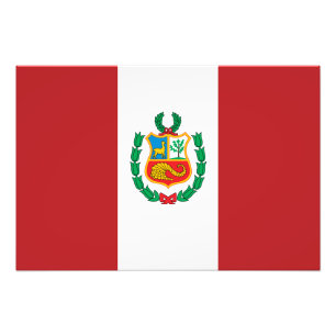 Peru flagga fototryck